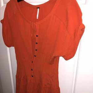 Blood orange summer tunic dress